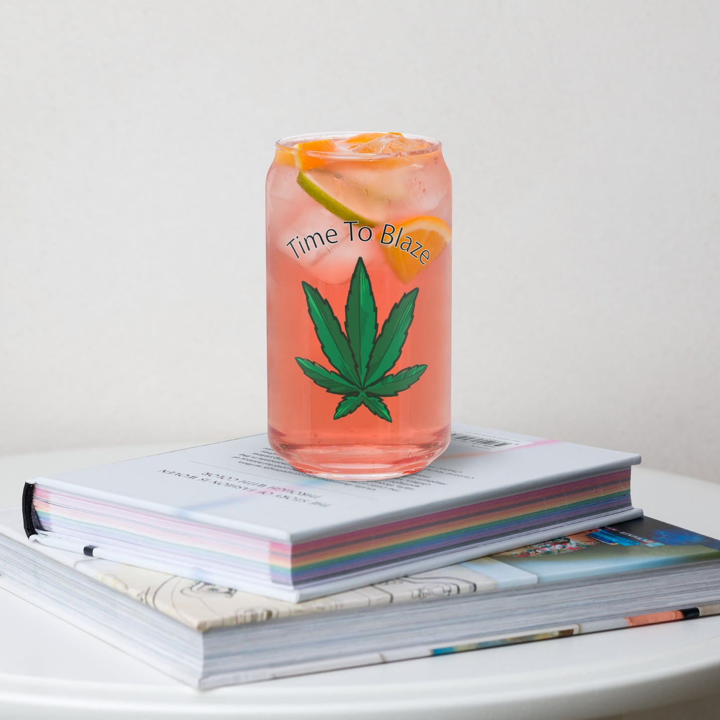 TTB Cannabis leaf Can-shaped glass