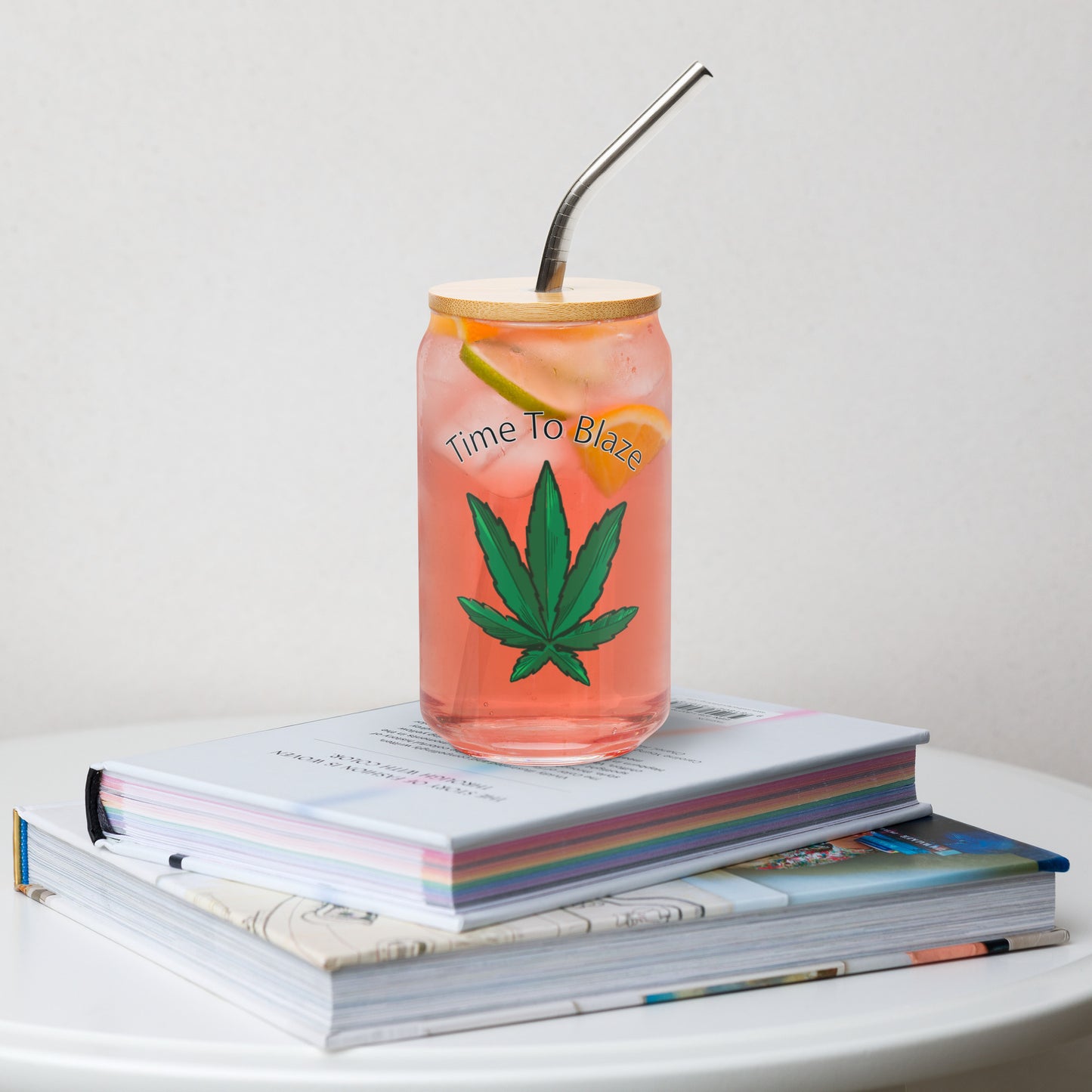 TTB Cannabis leaf Can-shaped glass